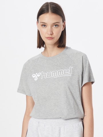 Hummel Λειτουργικό μπλουζάκι 'Noni 2.0' σε γκρι: μπροστά