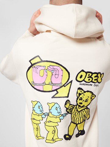Obey Sweatshirt 'Hardware' in Beige