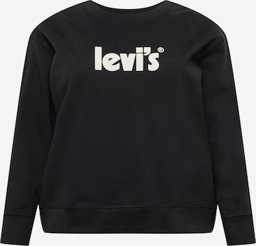 Levi's® Plus Sweatshirt 'PL Graphic Standard Crew' in Black: front