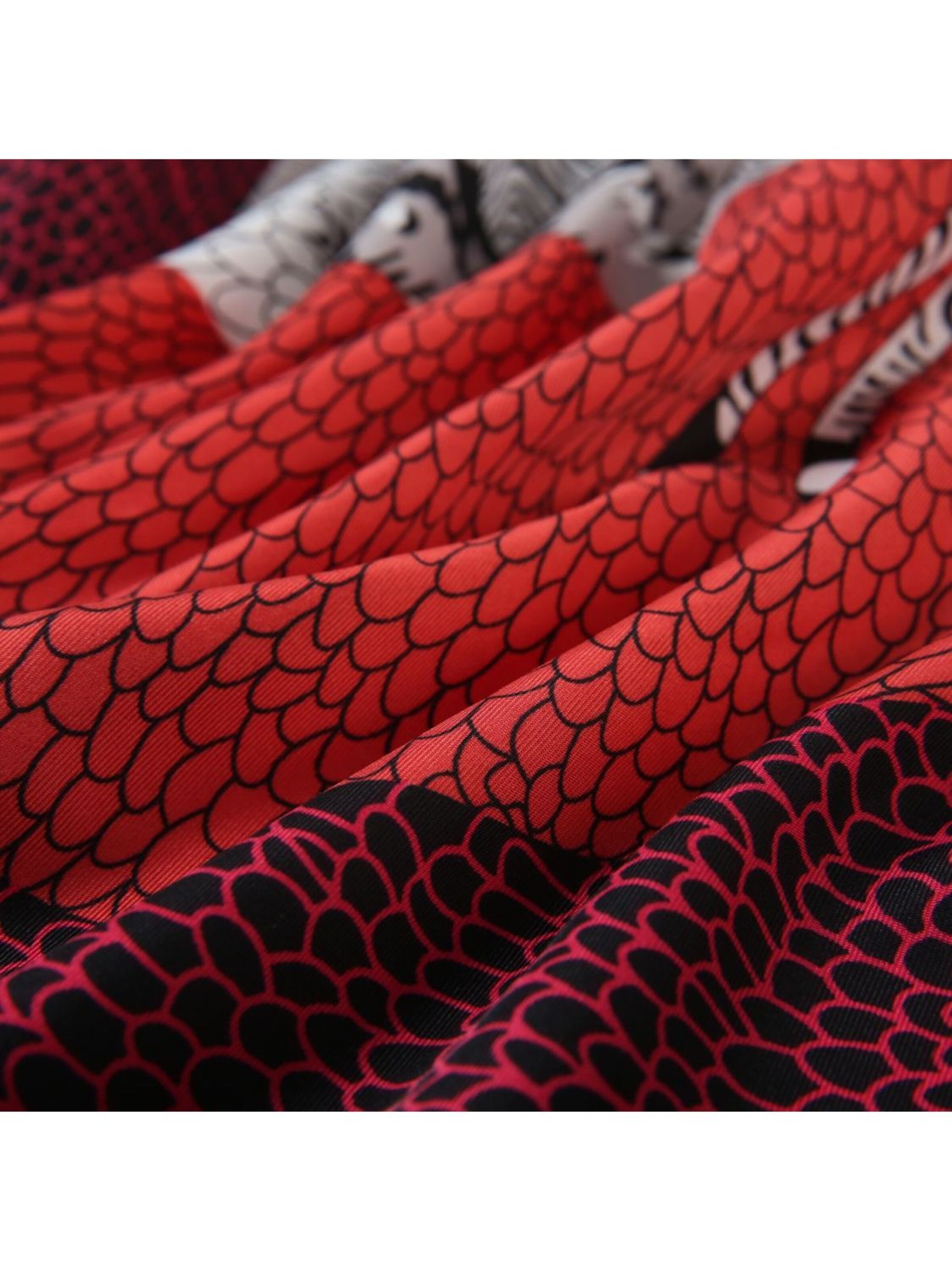 alberto cabale Sjaal 'Soie Snake Zoé' in Rood