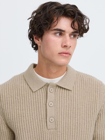 Casual Friday - Jersey 'CFAlbret Polo Knit' en beige