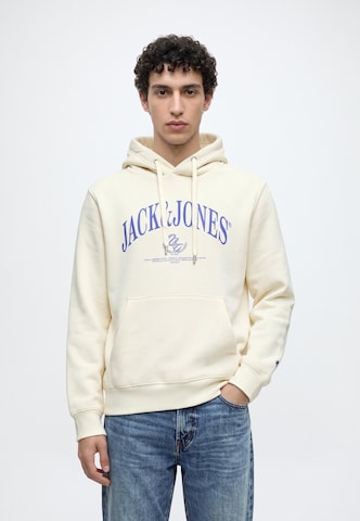JACK & JONES Свитшот 'JORFREDERIKSBERG' в Белый: спереди