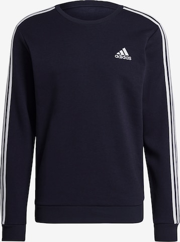 Sweat de sport 'Essentials Fleece 3-Stripes' ADIDAS SPORTSWEAR en bleu : devant