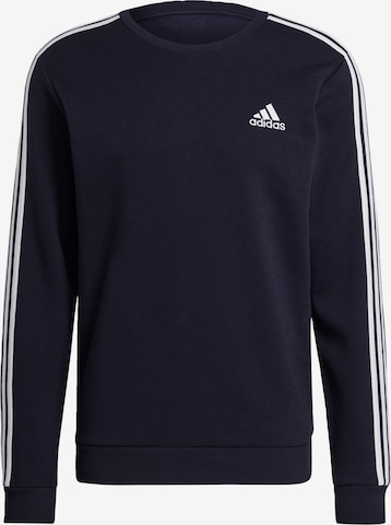 ADIDAS SPORTSWEAR Športna majica 'Essentials Fleece 3-Stripes' | modra barva: sprednja stran