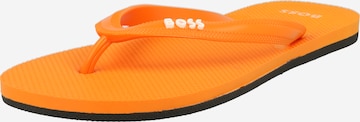 Tongs 'Tracy' BOSS Black en orange : devant