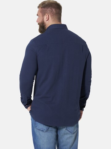 Jan Vanderstorm Comfort fit Button Up Shirt ' Knutheim ' in Blue