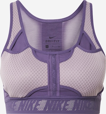 Sutien sport de la NIKE pe mov: față