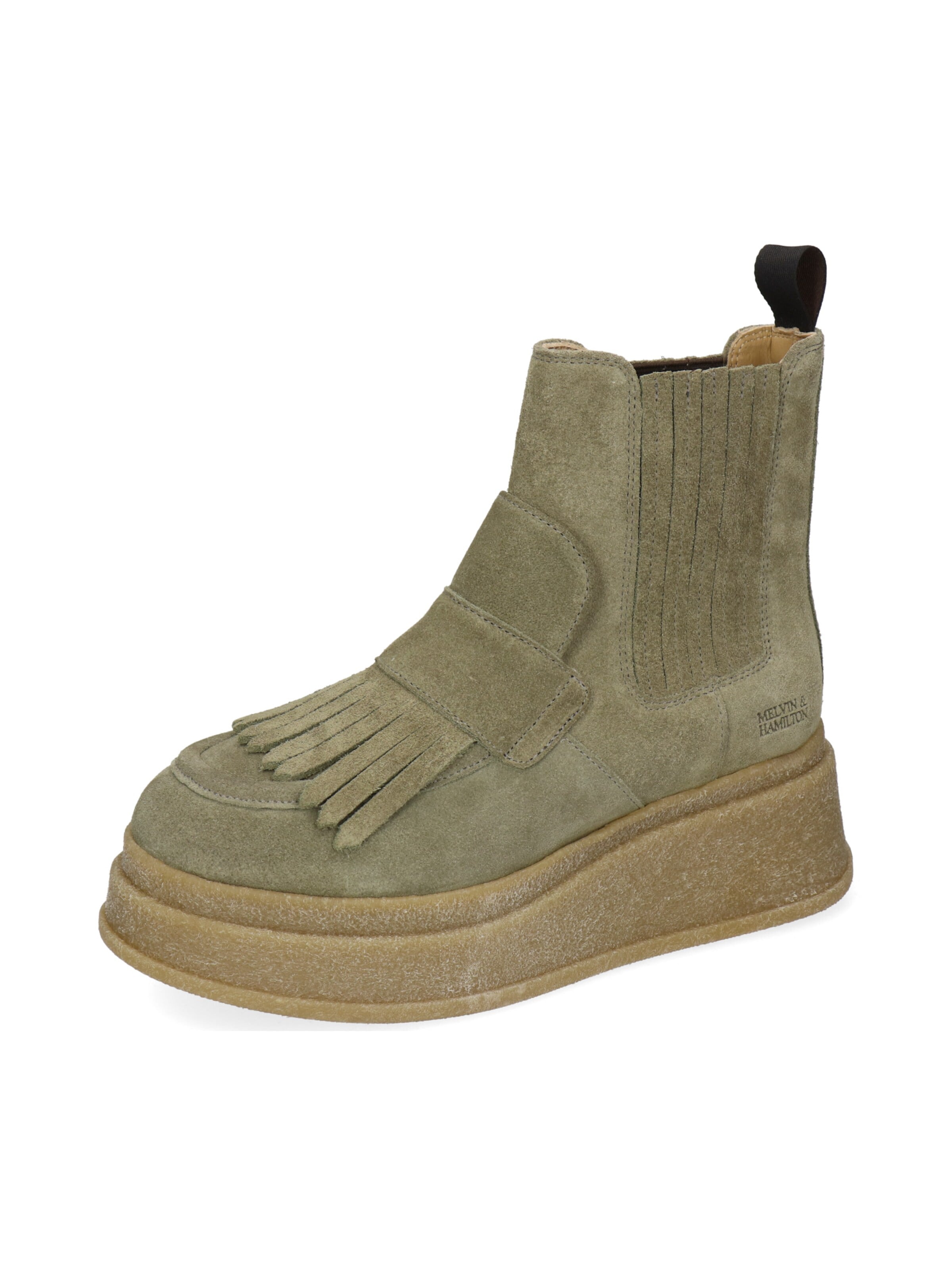MELVIN & HAMILTON Chelsea Boots 'Athene 1' in Green: front