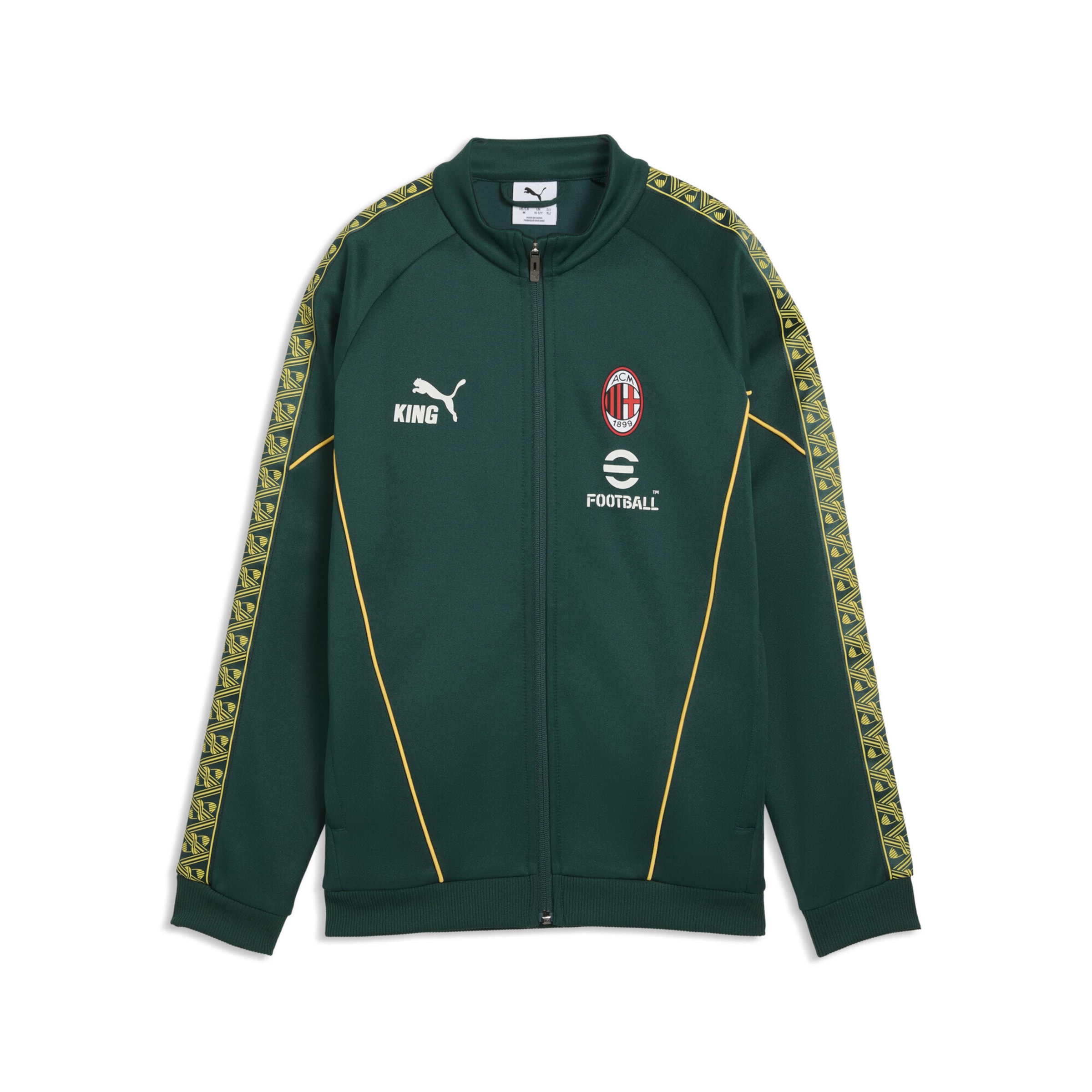 PUMA Sportjacke 'AC Milan KING Anthem' in Grün: Vorderseite