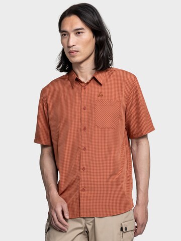 Coupe regular Chemise 'CIRC Dalfoss' Schöffel en marron : devant