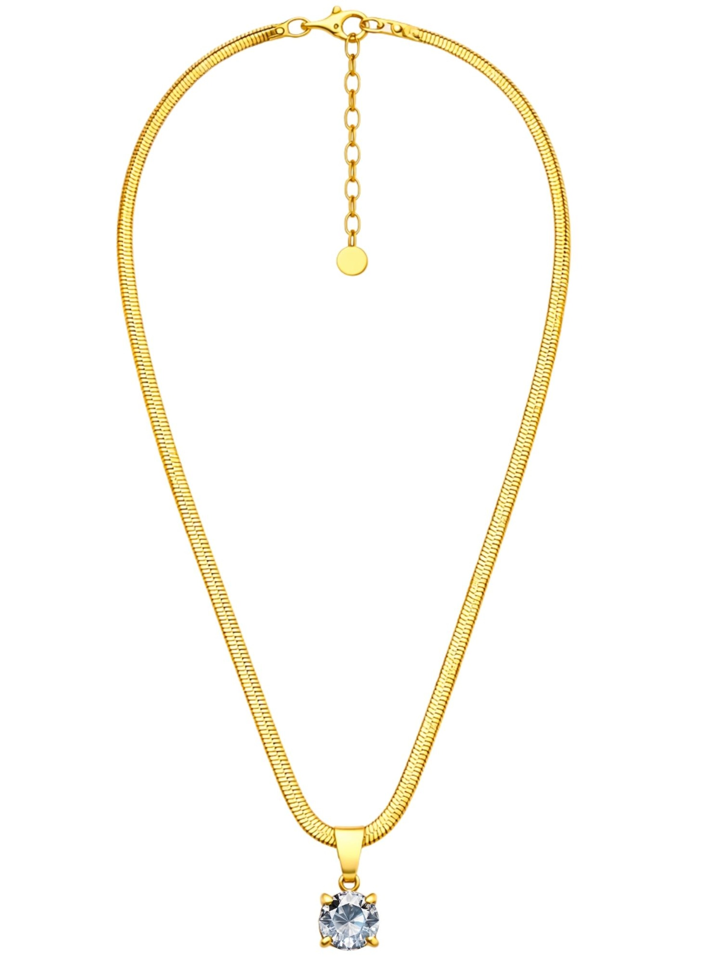 BS Schmuckdesign Necklace 'Valerie' in Gold: front