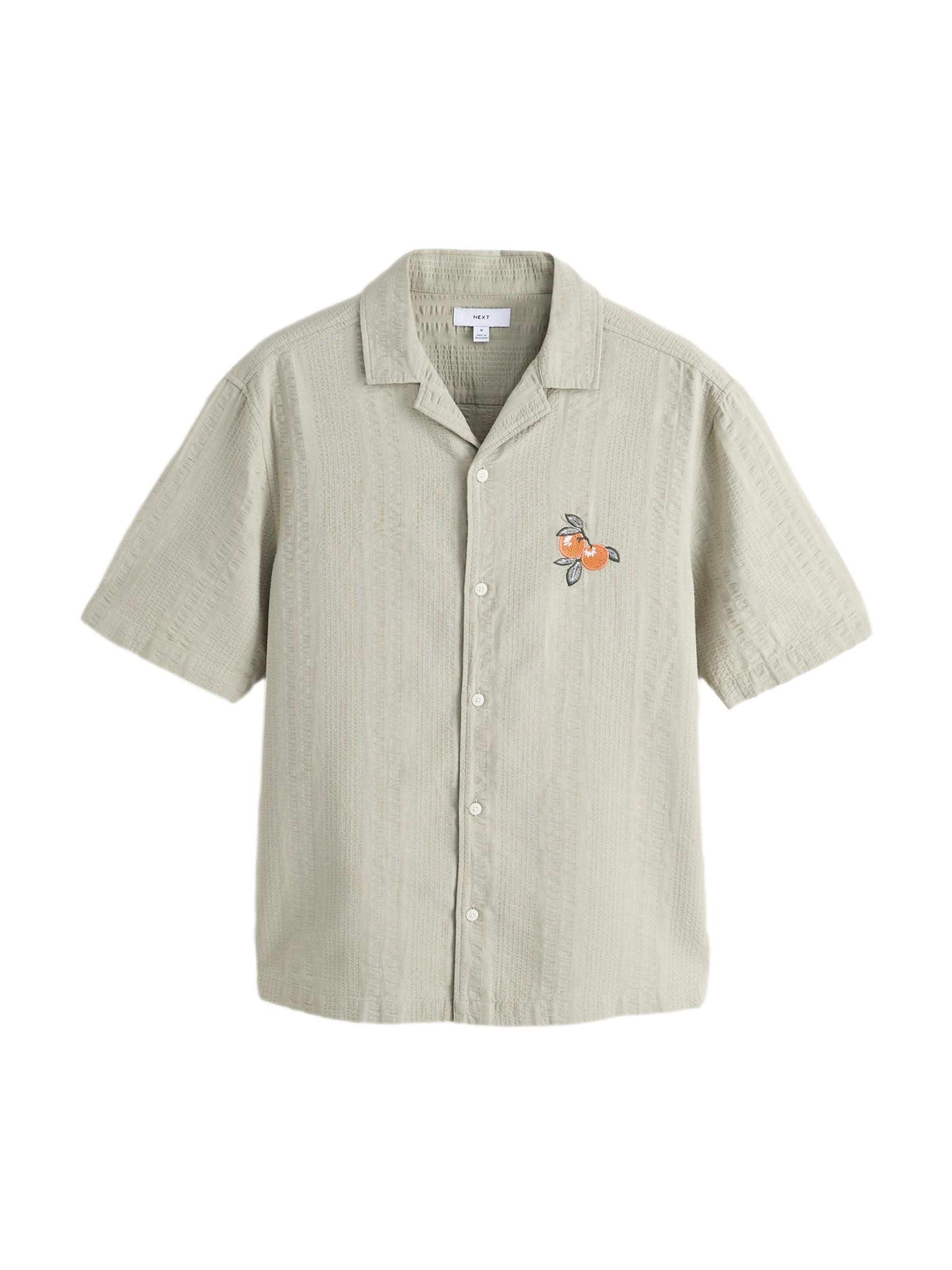 Next Košeľa - zelená / pastelovo zelená / oranžová, Produkt