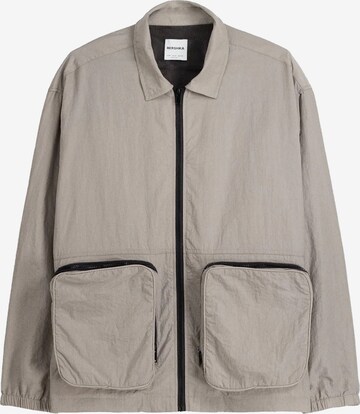 Bershka Between-Season Jacket in Grey: front