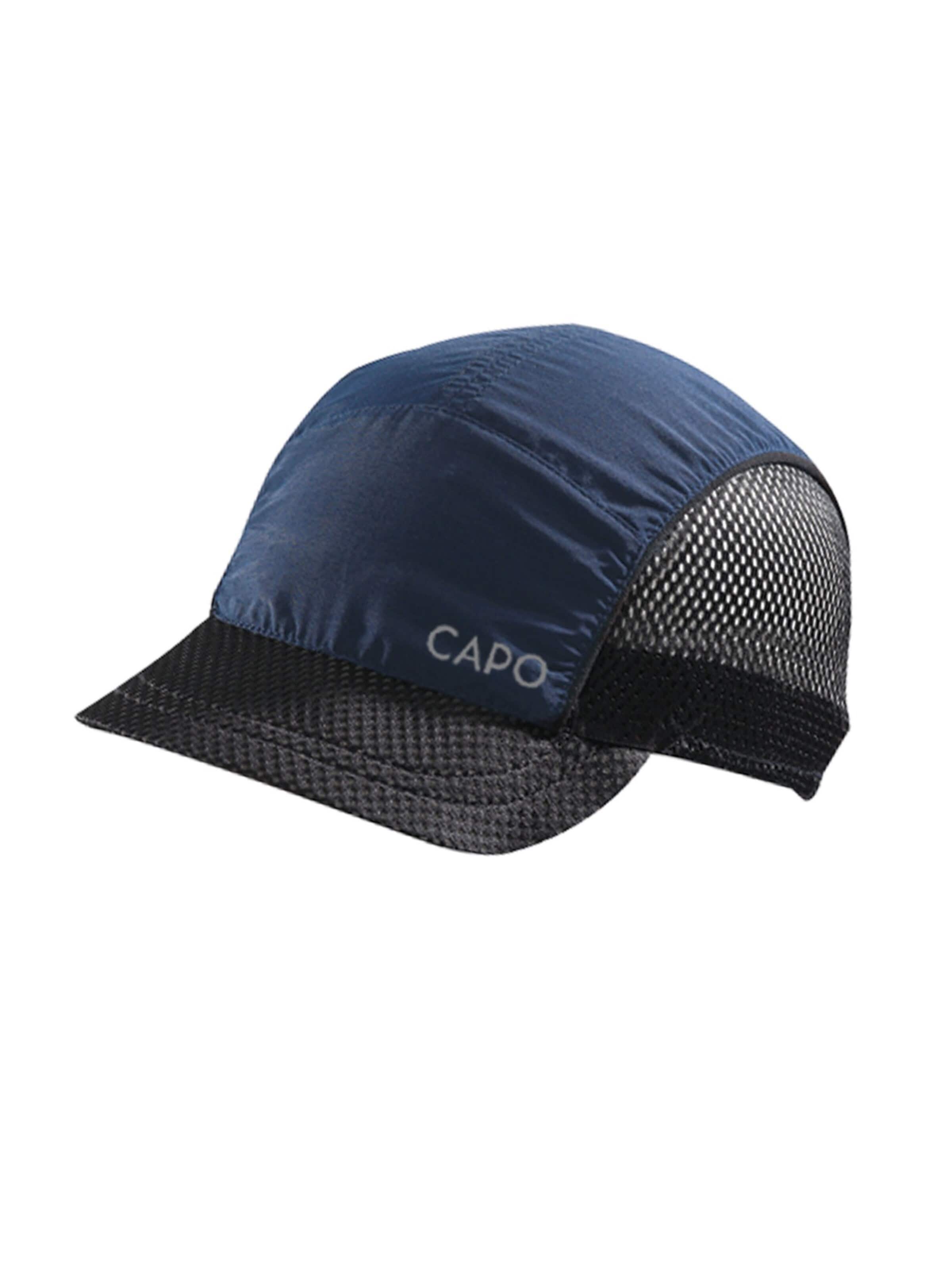 CAPO Cap 'Softcap, ultraleicht seitliche Netzeinsätze, Reflexbügler; UV 50' in Blue: front