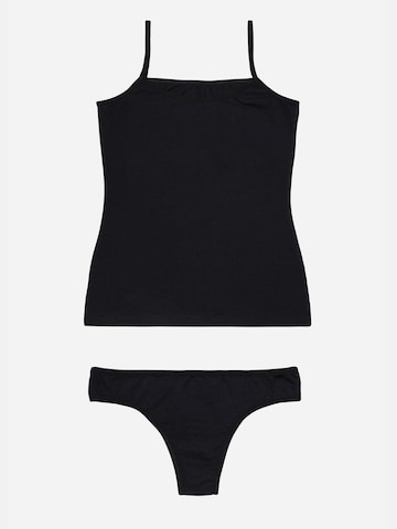 Tazzio Short Pajama Set 'F907' in Black: front