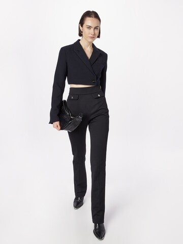 BOSS Regular Pleated Pants 'Tubeka' in Black