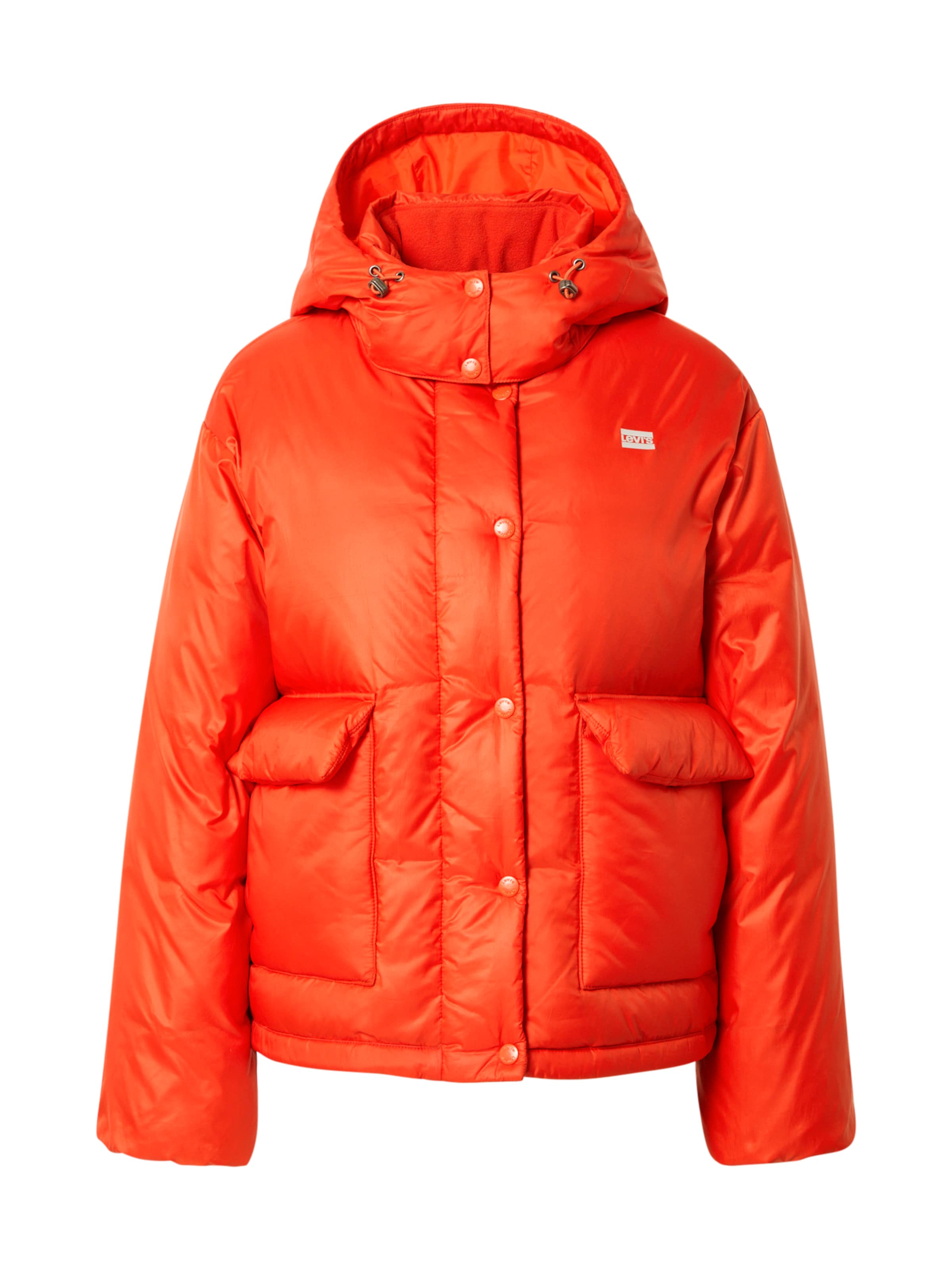 LEVI'S ® Winterjacke 'Luna Core Puffer Short' in neonorange / weiß, Produktansicht
