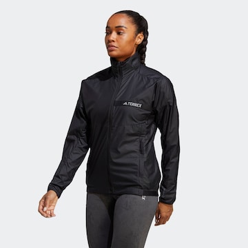 ADIDAS TERREX Outdoor Jacket 'Multi' in Black: front