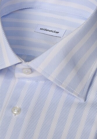 SEIDENSTICKER Slim Fit Hemd in Blau