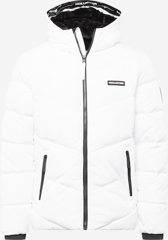 HOLLISTER Демисезонная куртка в Белый: спереди