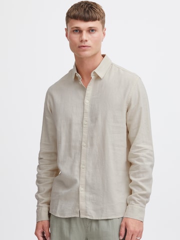 !Solid Regular fit Button Up Shirt 'Enea' in Beige: front