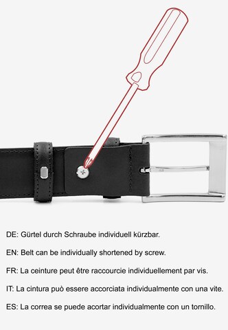 Redbridge Ledergürtel 'Corona' in Schwarz