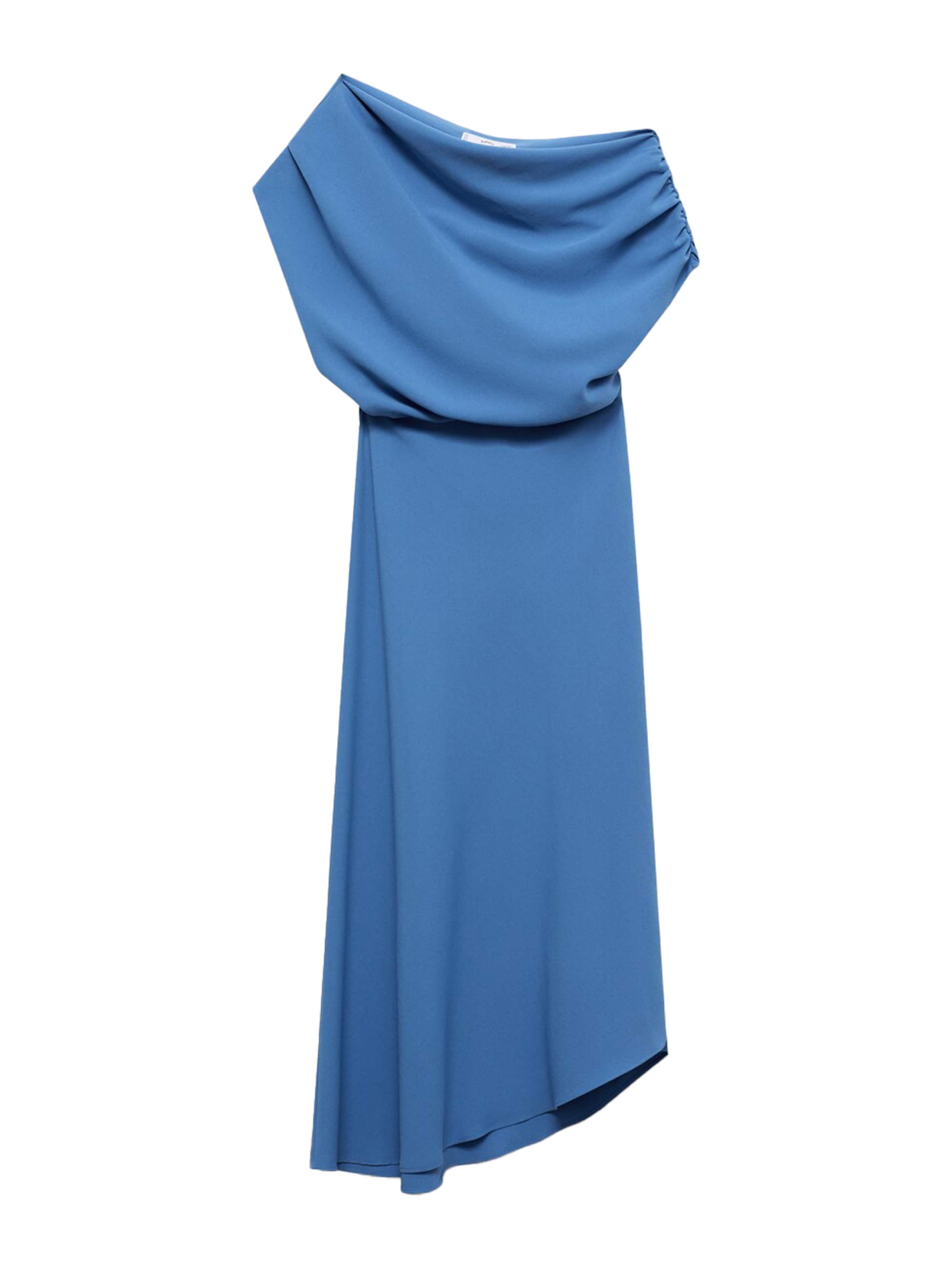 MANGO Cocktailjurk 'MARINA' in Blauw: voorkant