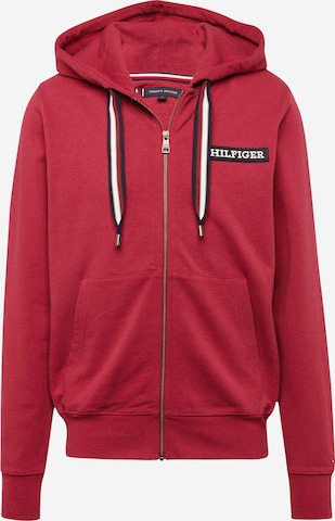 TOMMY HILFIGER Sweatjakke i rød: forside