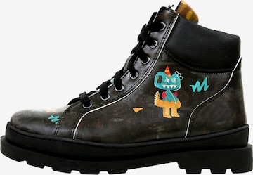 DOGO Schnürstiefel 'DOGO Adriana - Dynamic Spirit' in Schwarz: Vorderseite