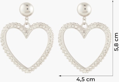 ABOUT YOU Boucles d'oreilles 'Lina' en argent, Vue avec produit