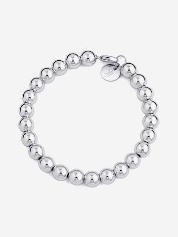CLASSYANDFABULOUS Jewelry Bracelet 'CLASSYANDFABULOUS Beaded' in Silver: front