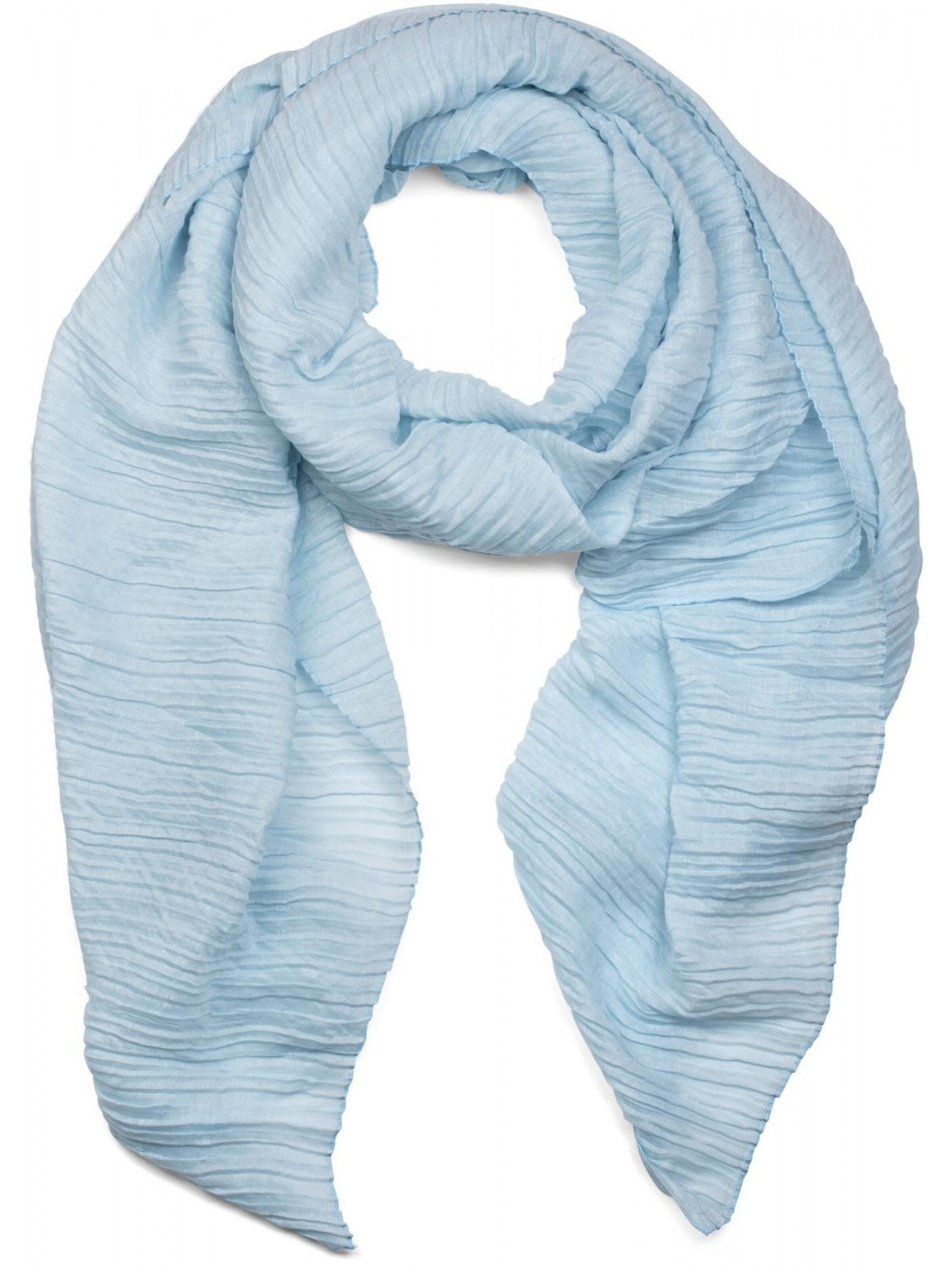 styleBREAKER Schal 'Gekreppter Unifarbener Schal'‌‌‌‌‌‌‌‌ in Blau: Vorderseite