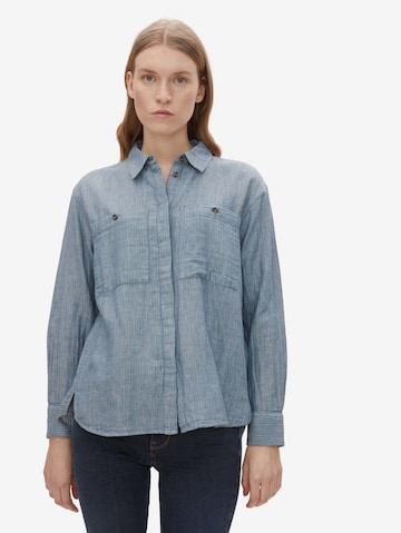 TOM TAILOR Blouse in Blauw: voorkant