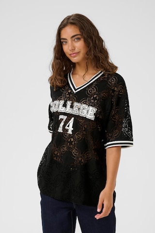 T-shirt oversize 'CUCollege' CULTURE en noir : devant