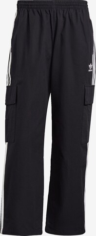 ADIDAS ORIGINALS Loose fit Cargo trousers in Black: front