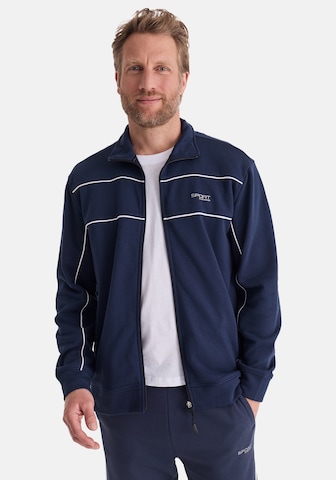 Stooker Men Sweatjacke 'SIDNEY' in Blau: Vorderseite