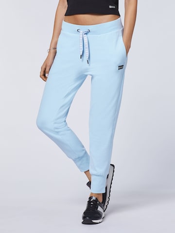 Jette Sport Tapered Pants in Blue: front