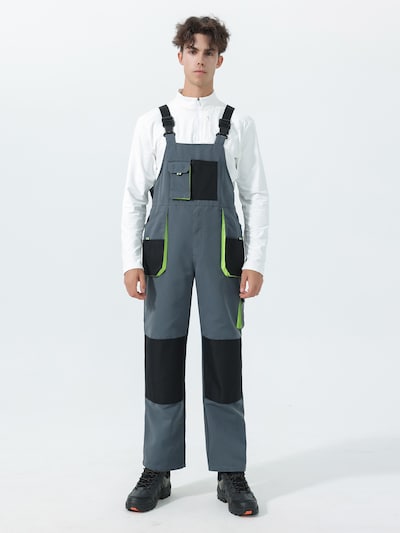 Youthup Overalls in Dusty blue / Neon green / Black, Item view