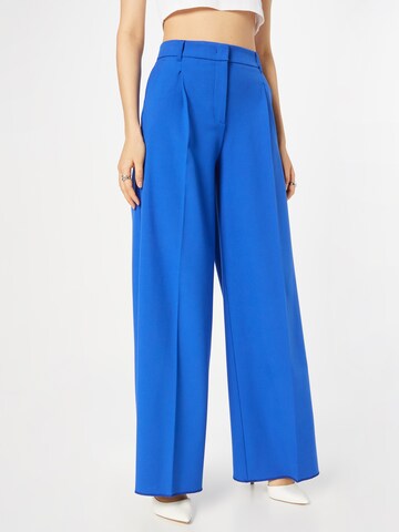 MAX&Co. Wide leg Pleated Pants 'MORFEO' in Blue: front