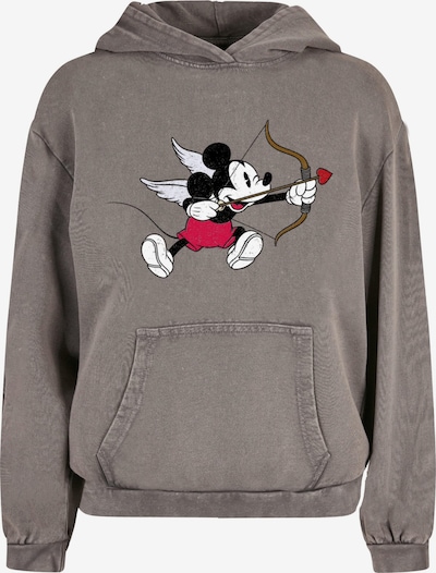 ABSOLUTE CULT Sweatshirt 'Mickey Mouse - Love Cherub' in taupe / rot / schwarz / weiß, Produktansicht