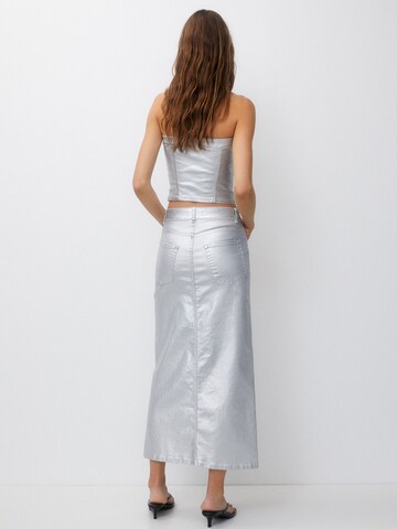 Pull&Bear Skirt in Silver