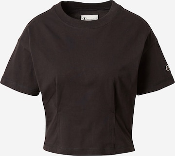 T-shirt Champion Reverse Weave en noir : devant