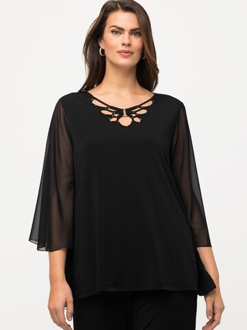 T-shirt Ulla Popken en noir : devant