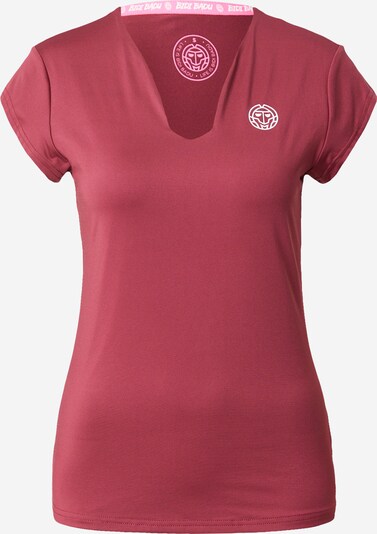 BIDI BADU Toiminnallinen paita 'Protected Leafs' värissä viininpunainen / valkoinen, Tuotenäkymä