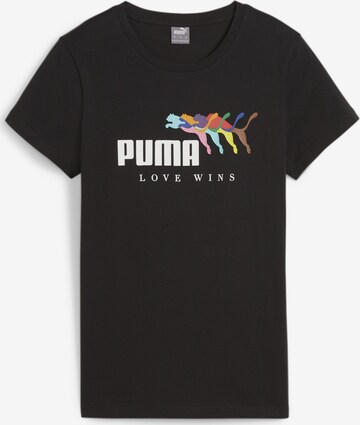 PUMA Performance Shirt 'Ess+ Love Wins' in Black: front
