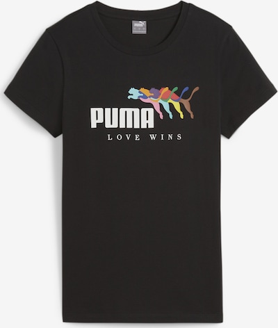 PUMA T-shirt fonctionnel 'Ess+ Love Wins' en bleu clair / jaune / noir / blanc, Vue avec produit