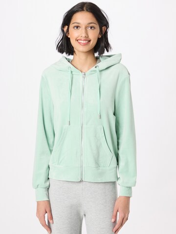 ONLY Zip-Up Hoodie 'LAYA' in Green: front