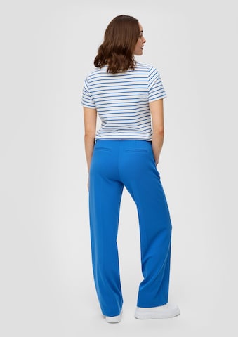 s.Oliver - Pierna ancha Pantalón de pinzas en azul