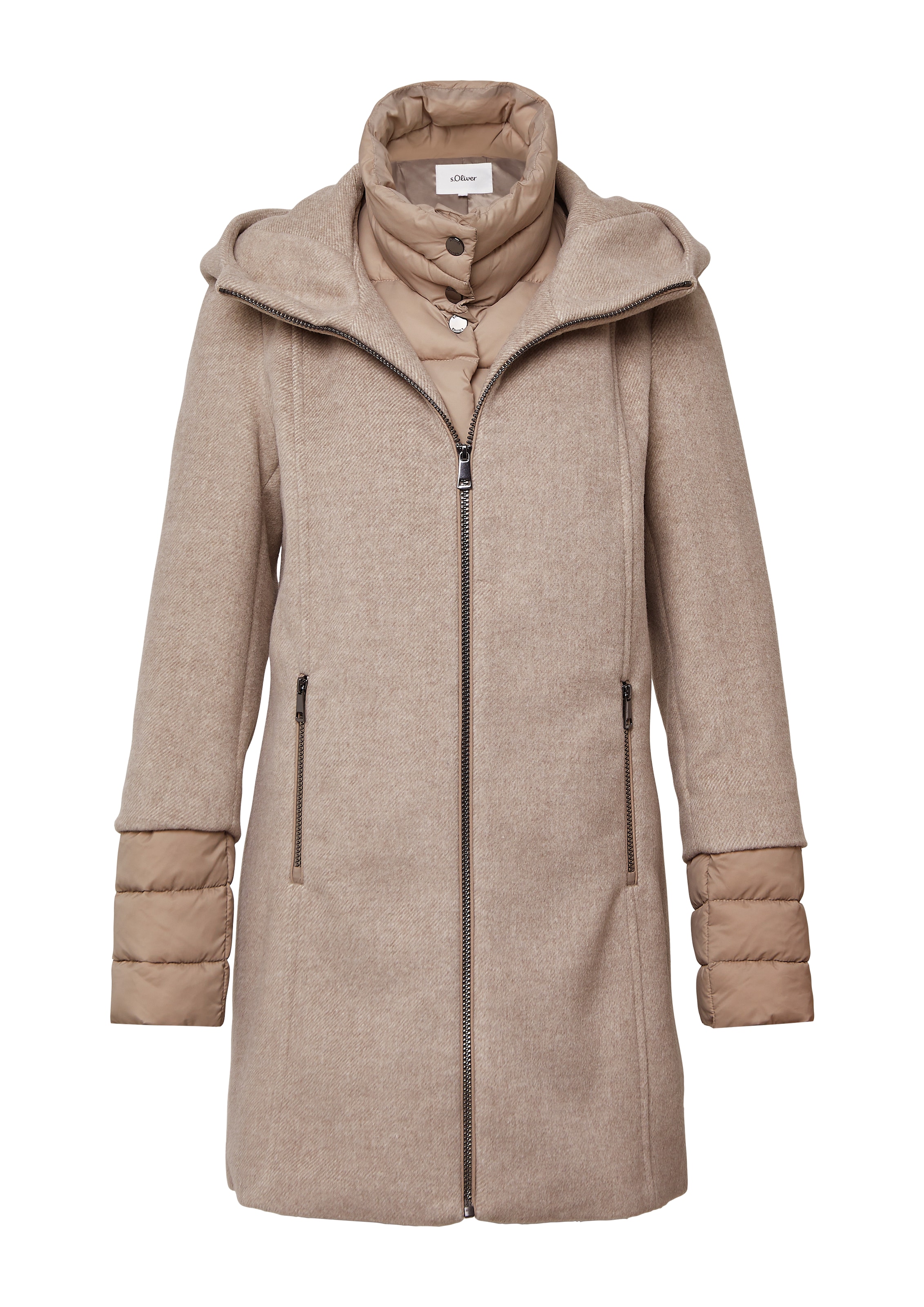 s.Oliver Ανοιξιάτικο και φθινοπωρινό παλτό σε μπεζ: μπροστά