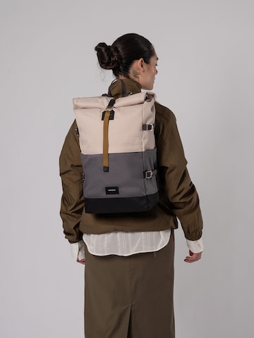 SANDQVIST Backpack 'BERNT' in Beige: front